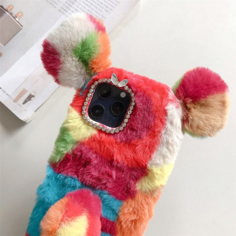 Coque iPhone 12 / 12 Pro Fourrure Souris Multicolore