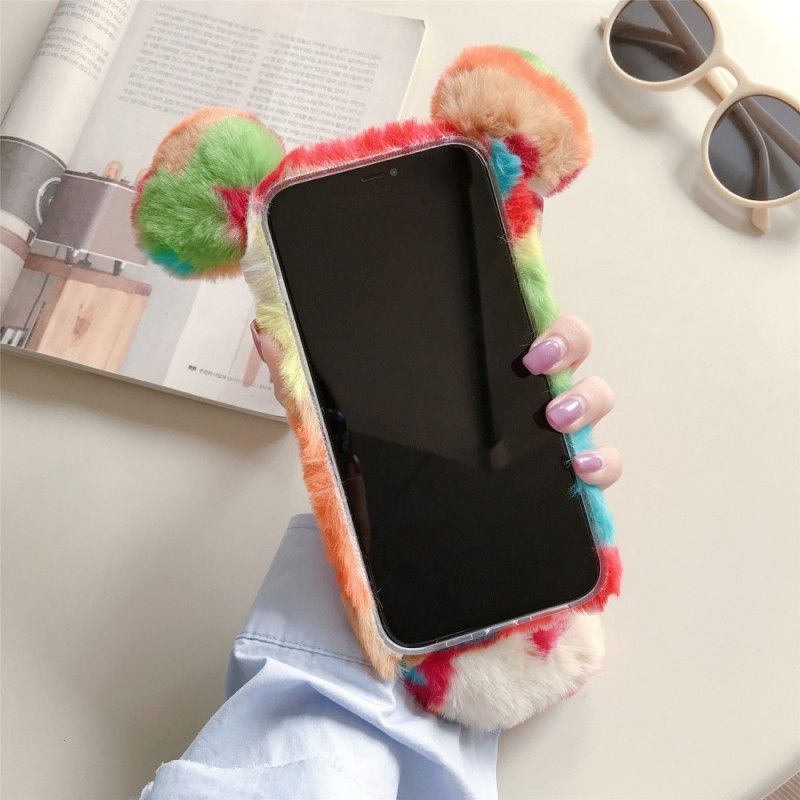 Coque iPhone 12 / 12 Pro Fourrure Souris Multicolore