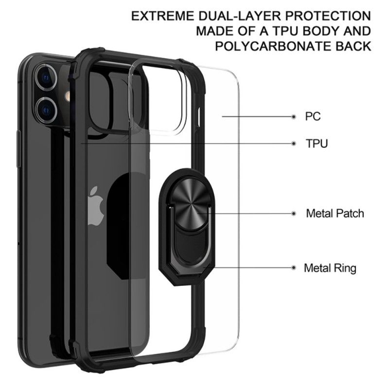 Coque iPhone 12 / 12 Pro Hybride Anneau Premium