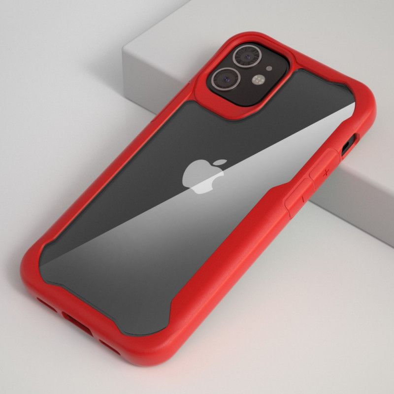 Coque iPhone 12 / 12 Pro Hybride Transparente Rebords En Silicone