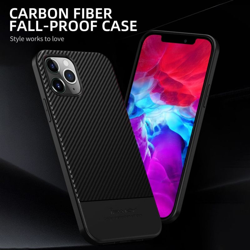 Coque iPhone 12 / 12 Pro Ipaky Fibre Carbone