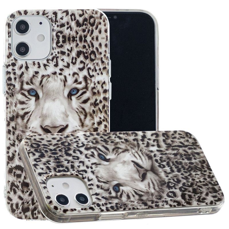 Coque iPhone 12 / 12 Pro Leopard Fluorescente