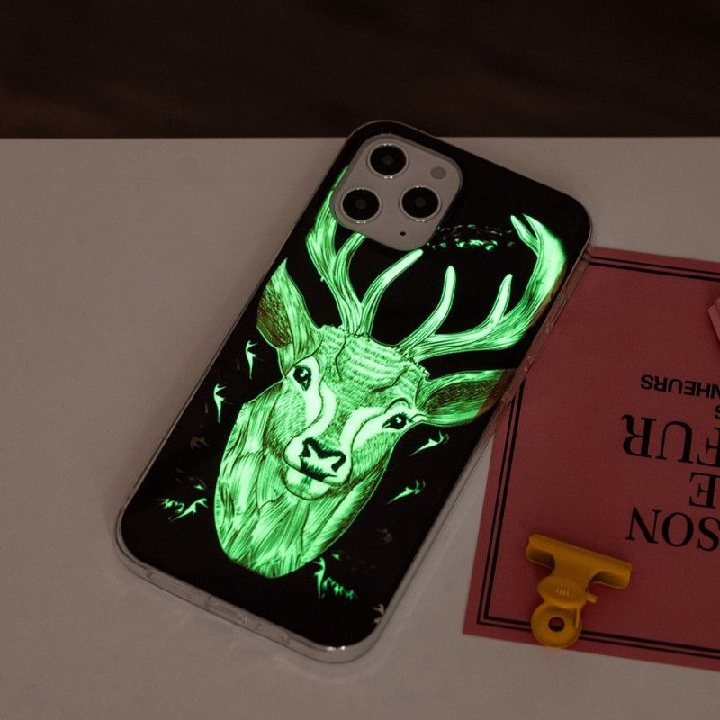 Coque iPhone 12 Pro Max Cerf Majestueux Fluorescente