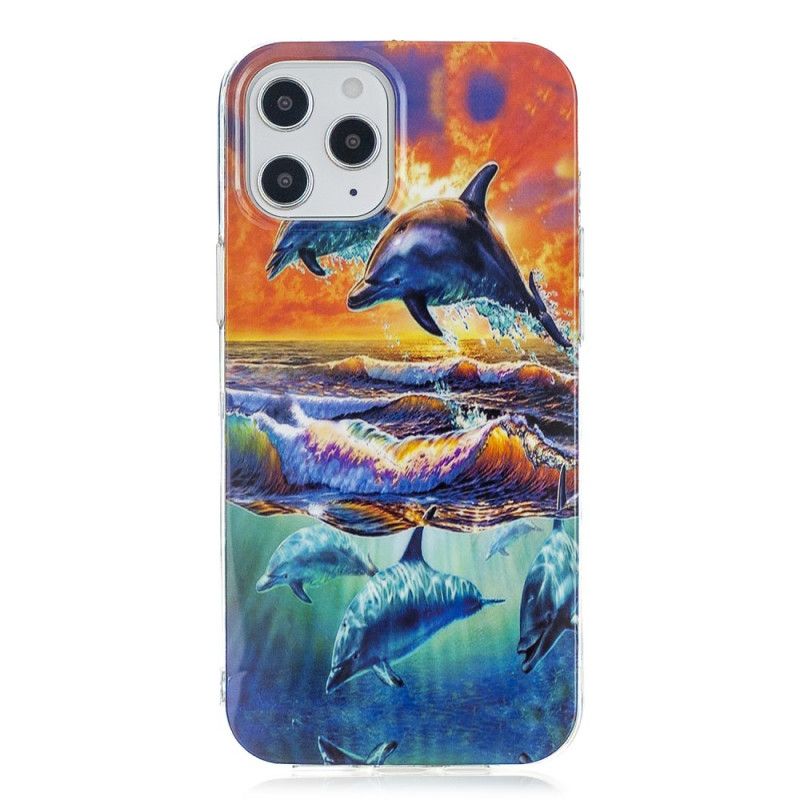 Coque iPhone 12 Pro Max Dauphins En Liberté