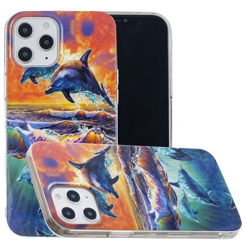 Coque iPhone 12 Pro Max Dauphins En Liberté