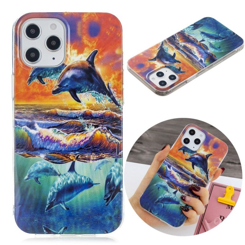 Coque iPhone 12 Pro Max Dauphins En Liberté