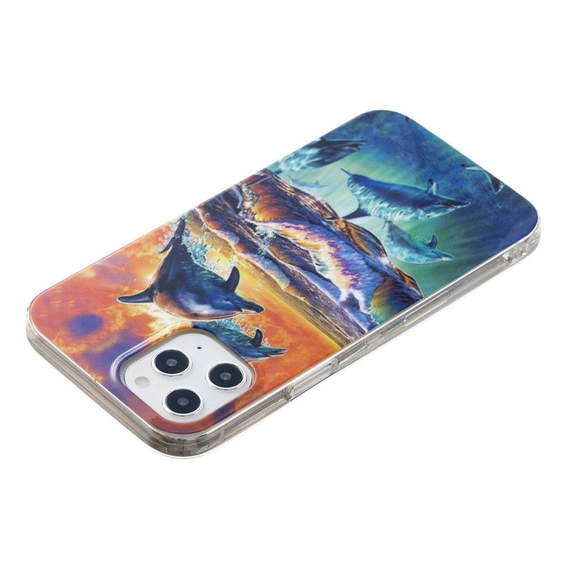 Coque iPhone 12 Pro Max Dauphins En Liberté