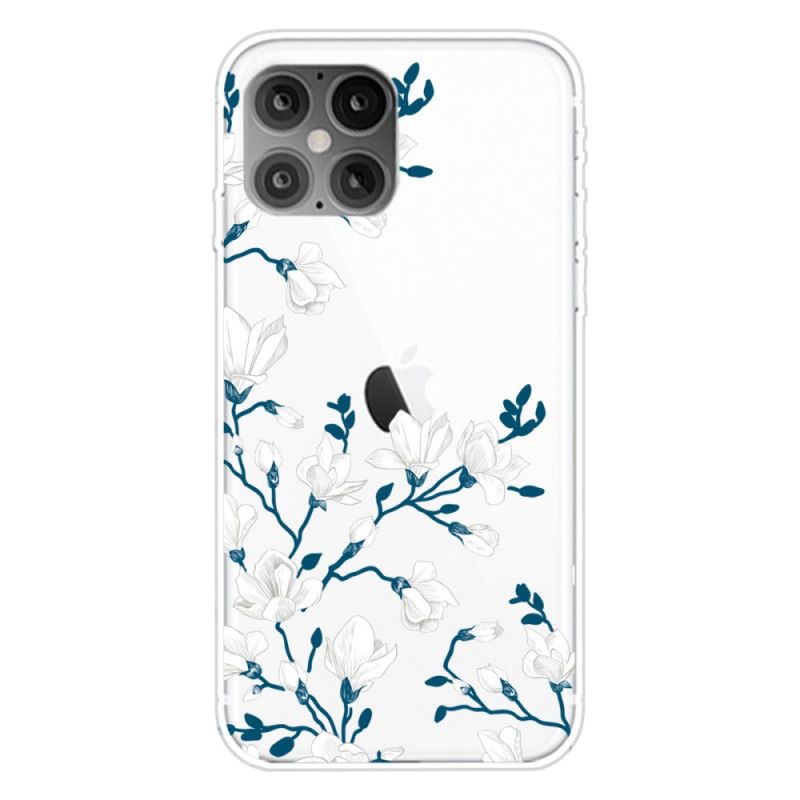 Coque iPhone 12 Pro Max Fleurs Blanches