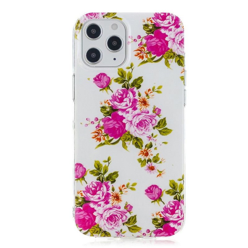 Coque iPhone 12 Pro Max Fleurs Liberty Fluorescente