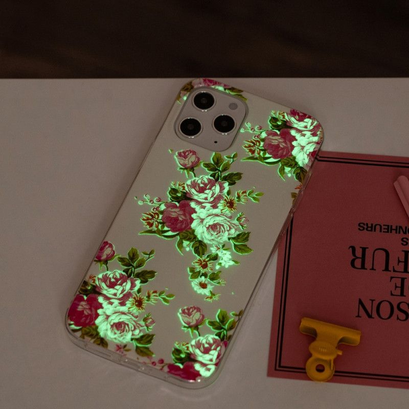 Coque iPhone 12 Pro Max Fleurs Liberty Fluorescente