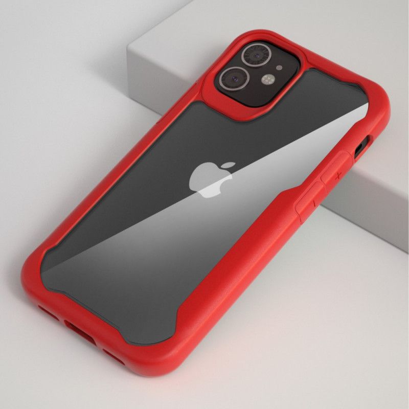 Coque iPhone 12 Pro Max Hybride Transparente Rebords En Silicone
