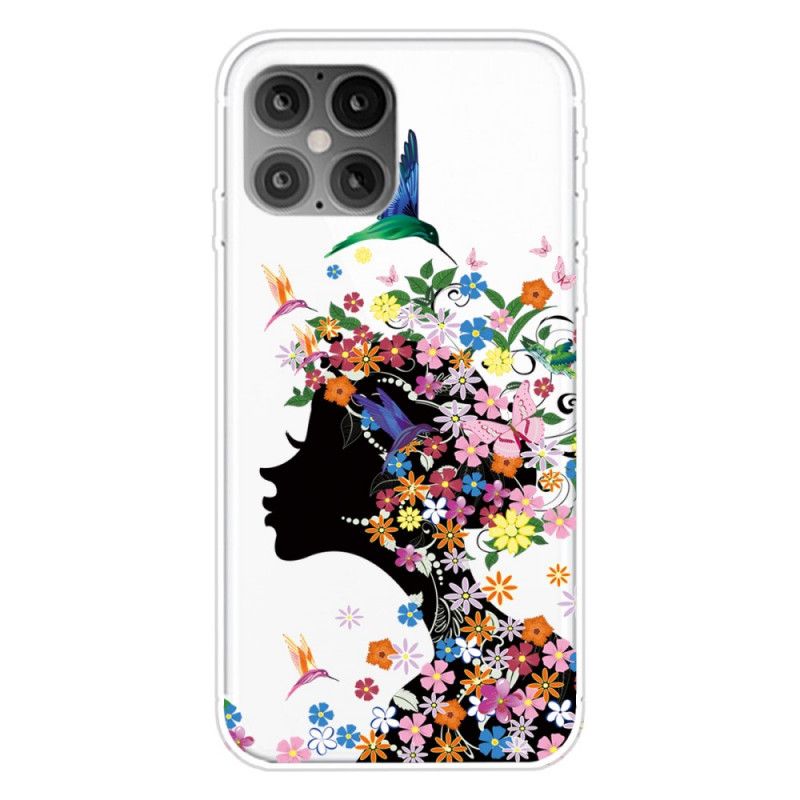 Coque iPhone 12 Pro Max Jolie Tête Fleurie