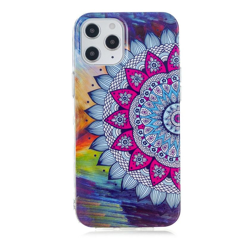 Coque iPhone 12 Pro Max Mandala Coloré Fluorescente