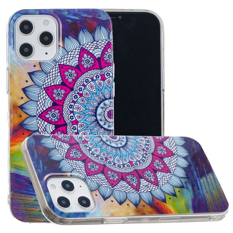 Coque iPhone 12 Pro Max Mandala Coloré Fluorescente