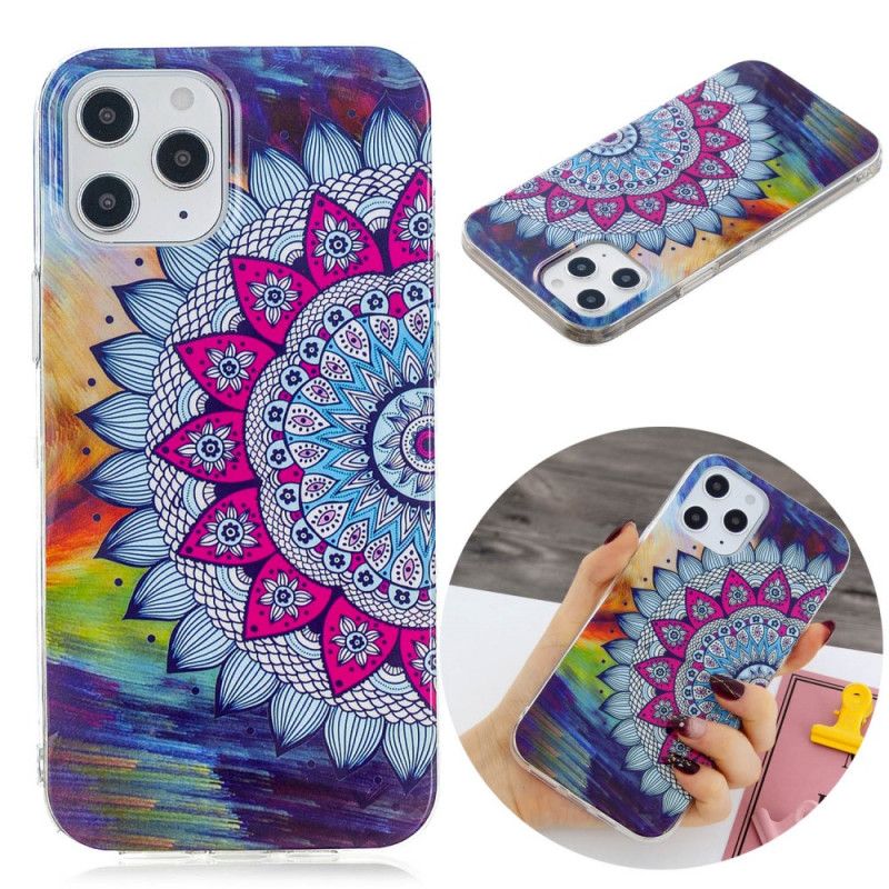 Coque iPhone 12 Pro Max Mandala Coloré Fluorescente