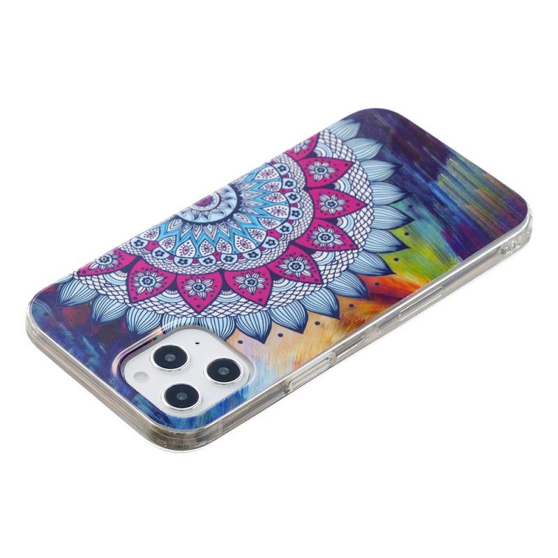 Coque iPhone 12 Pro Max Mandala Coloré Fluorescente