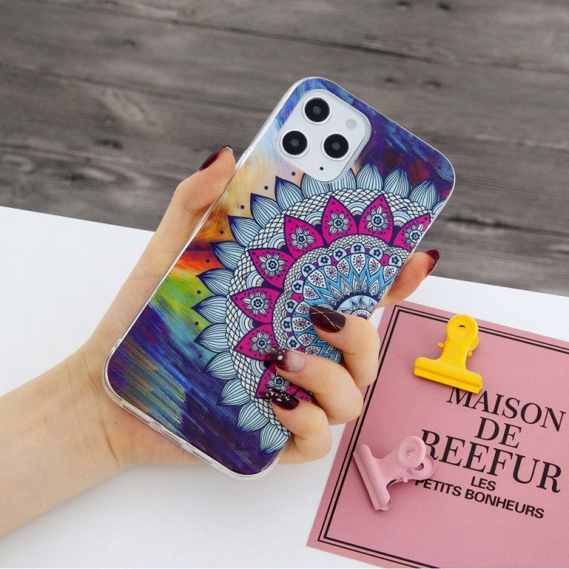 Coque iPhone 12 Pro Max Mandala Coloré Fluorescente