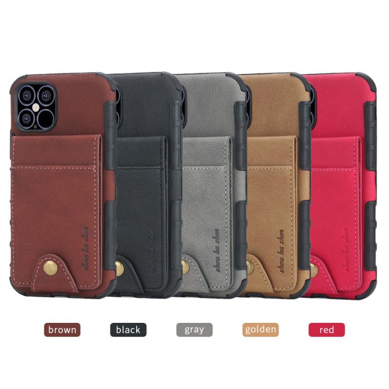 Coque iPhone 12 Pro Max Porte-cartes Rabattable