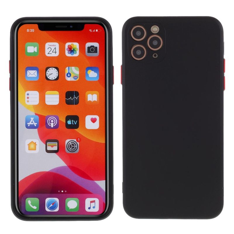 Coque iPhone 12 Pro Max Silicone Flexible Bouton Coloré