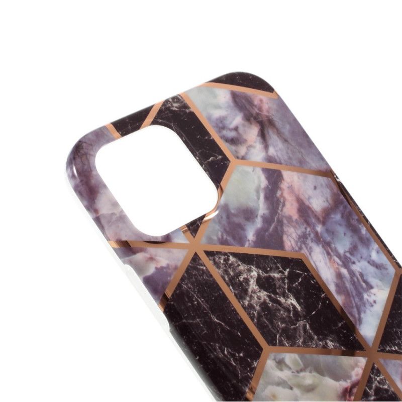 Coque iPhone 12 Pro Max Silicone Marbre Géométrie