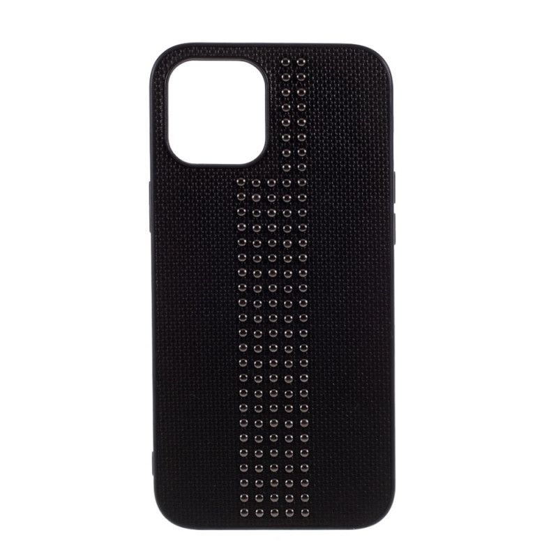 Coque iPhone 12 Pro Max Simili Cuir Et Rivets