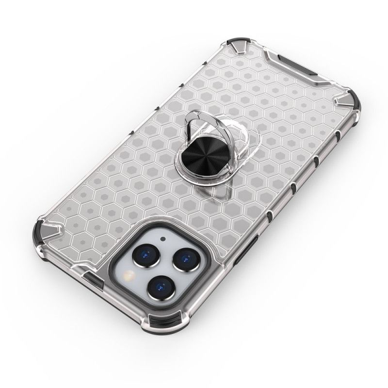 Coque iPhone 12 Pro Max Style Nid D'abeille Avec Anneau