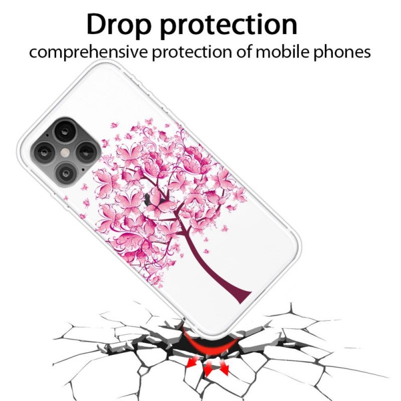 Coque iPhone 12 Pro Max Top Arbre Rose