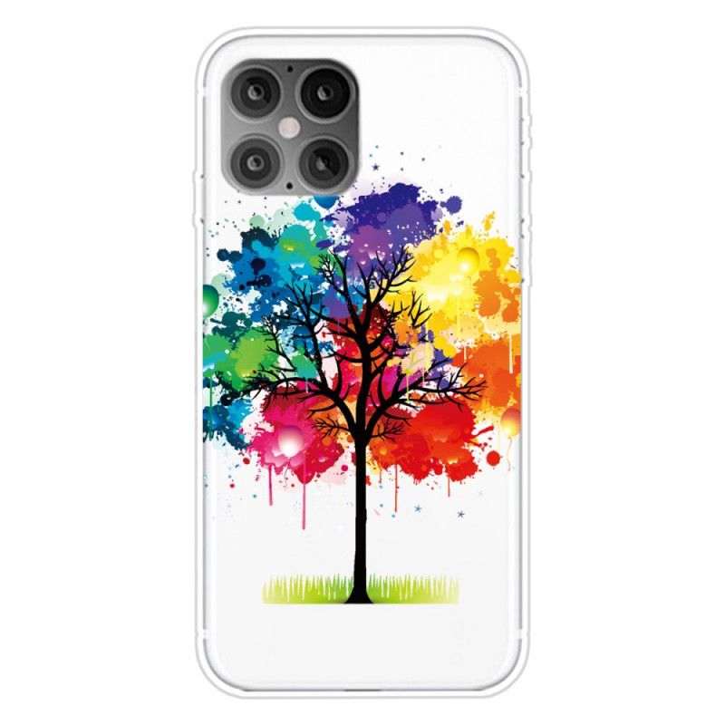 Coque iPhone 12 Pro Max Transparente Arbre Aquarelle