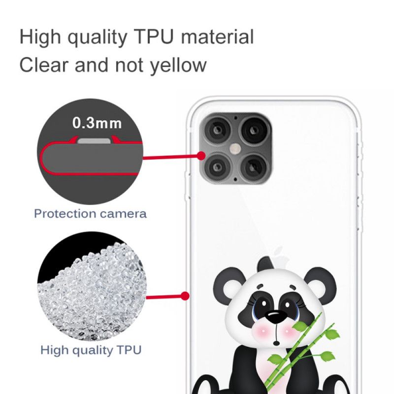 Coque iPhone 12 Pro Max Transparente Panda Triste