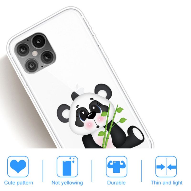 Coque iPhone 12 Pro Max Transparente Panda Triste