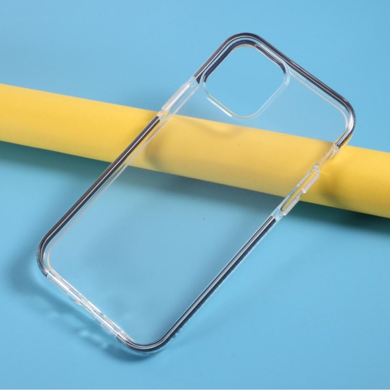 Coque iPhone 12 Pro Max Transparente Rebords Colorés