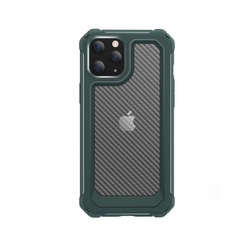 Coque iPhone 12 Pro Max Transparente Texture Fibre Carbone