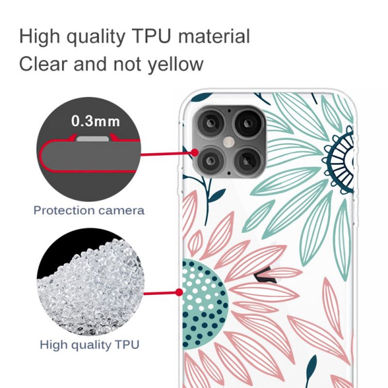 Coque iPhone 12 Pro Max Transparente Une Fleur