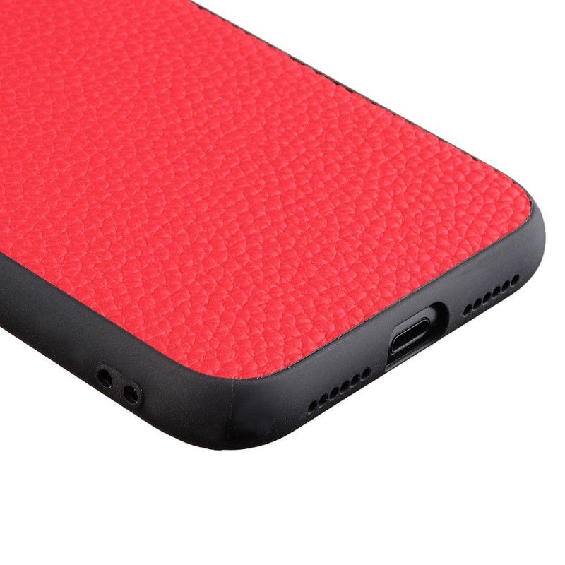 Coque iPhone 12 Pro Max Véritable Cuir Litchi