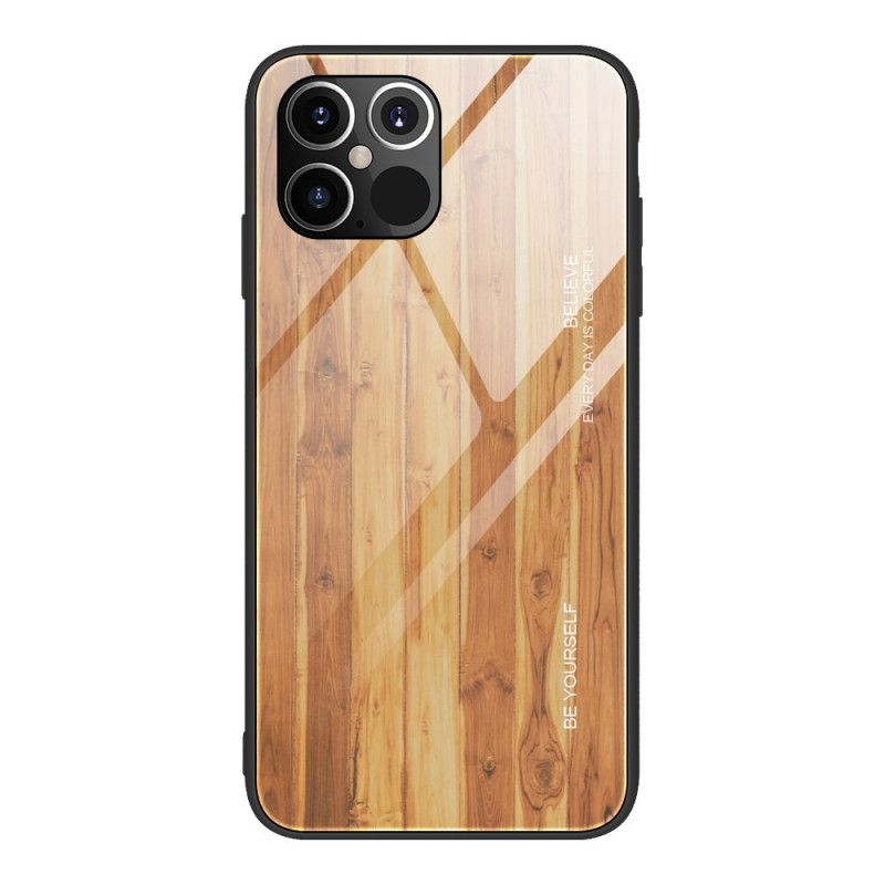 Coque iPhone 12 Pro Max Verre Trempé Design Bois