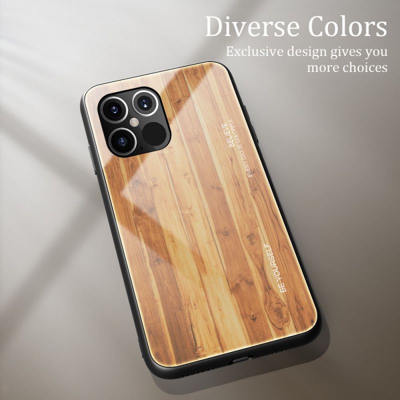 Coque iPhone 12 Pro Max Verre Trempé Design Bois