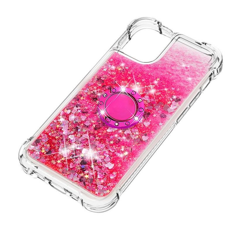 Coque iPhone 12 / 12 Pro Paillettes Avec Anneau-support