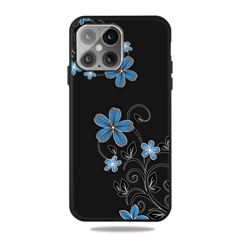 Coque iPhone 12 / 12 Pro Papillon Et Nénuphars Bleus
