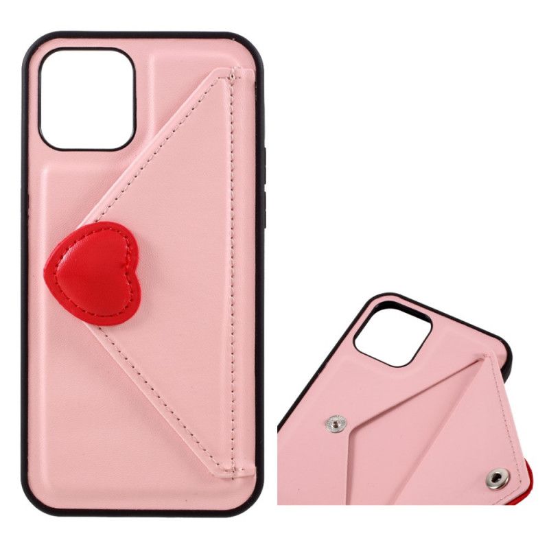 Coque iPhone 12 / 12 Pro Porte-carte Coeur