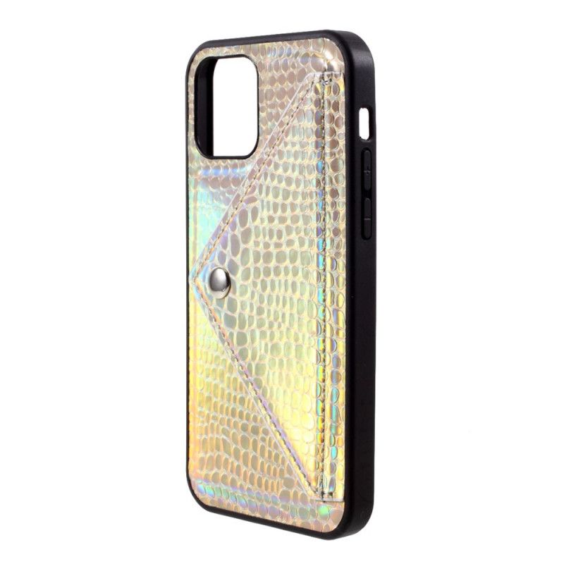 Coque iPhone 12 / 12 Pro Porte-carte Crocodile