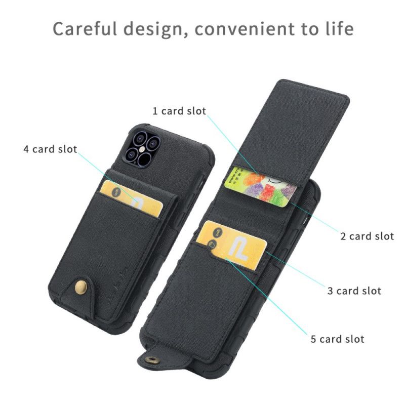 Coque iPhone 12 / 12 Pro Porte-cartes Rabattable