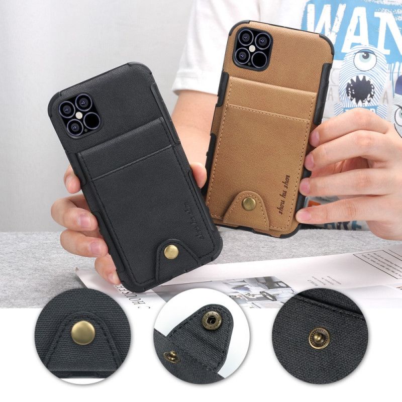 Coque iPhone 12 / 12 Pro Porte-cartes Rabattable