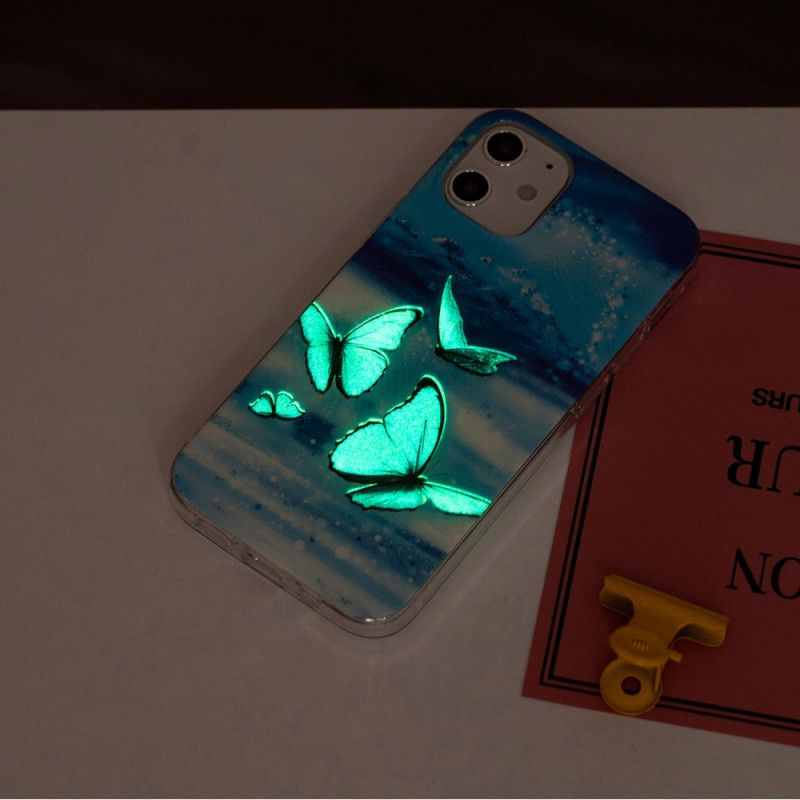 Coque iPhone 12 / 12 Pro Série Papillons Fluorescente