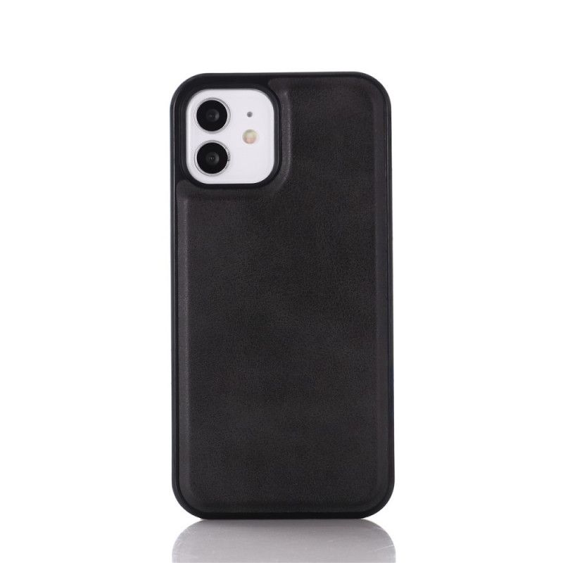 Coque iPhone 12 / 12 Pro Silicone Effet Cuir