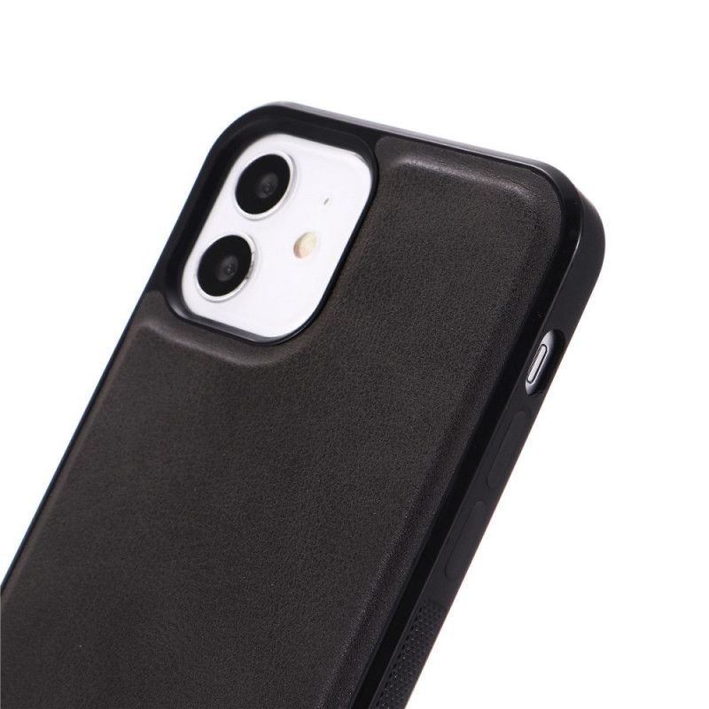 Coque iPhone 12 / 12 Pro Silicone Effet Cuir