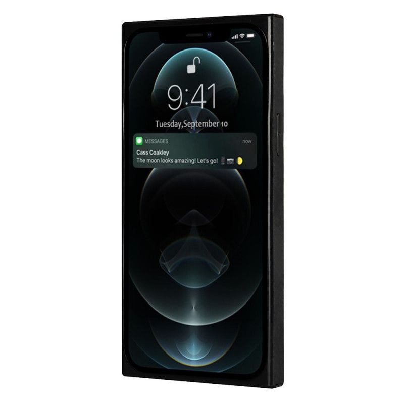 Coque iPhone 12 / 12 Pro Silicone Et Velours Porte-carte