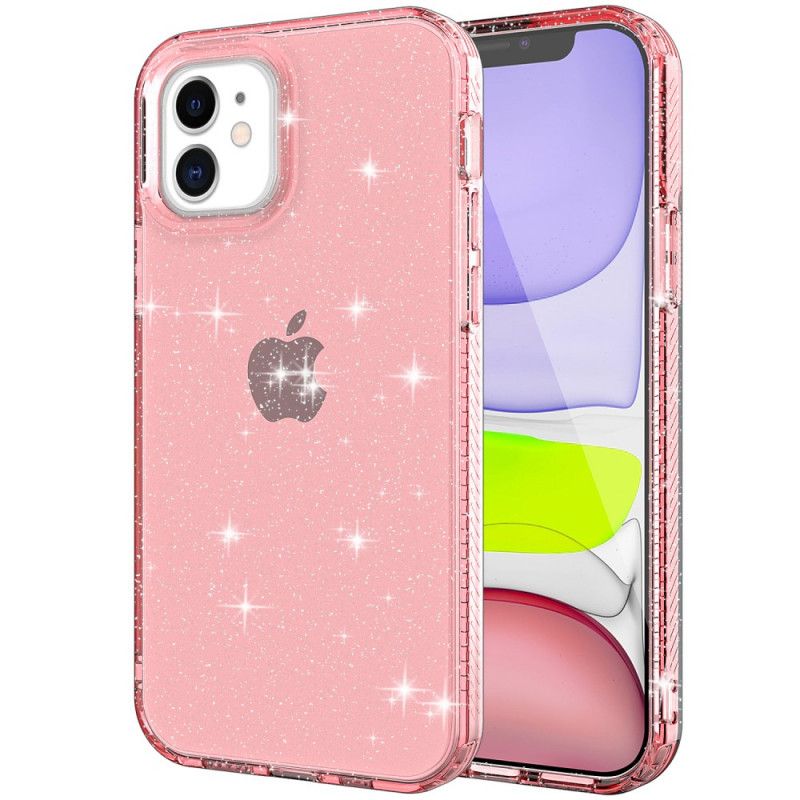 Coque iPhone 12 / 12 Pro Transparente Paillettes Renforcée