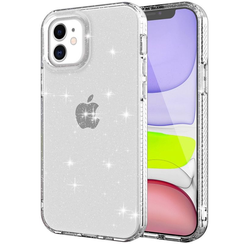 Coque iPhone 12 / 12 Pro Transparente Paillettes Renforcée