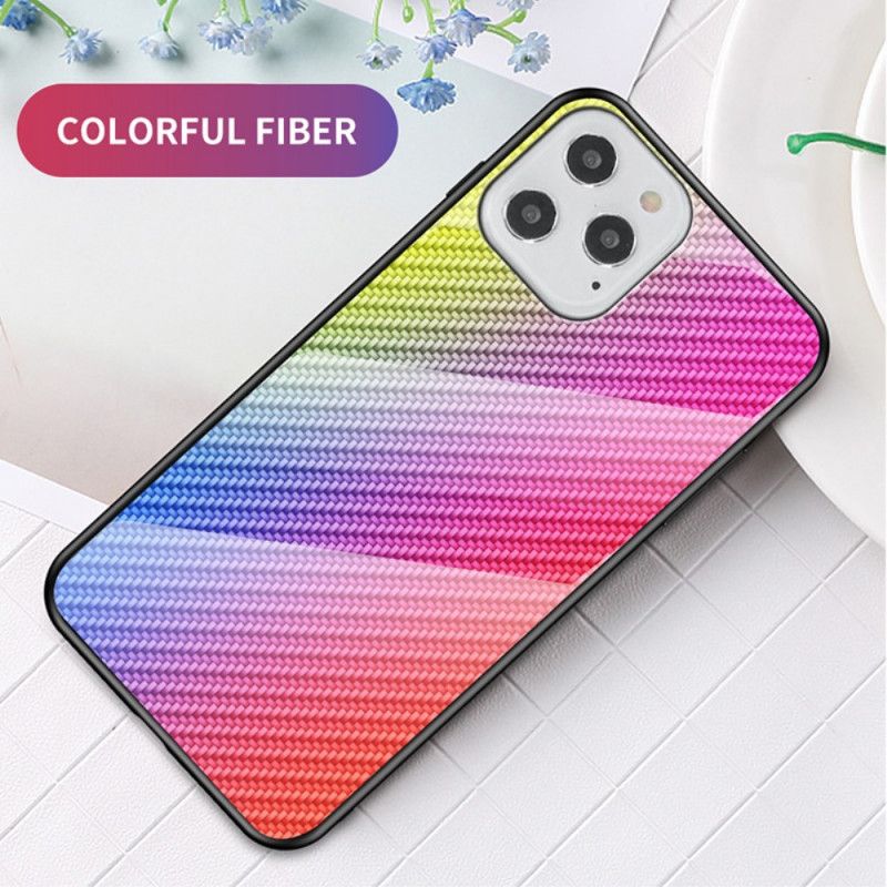 Coque iPhone 12 / 12 Pro Verre Trempé Fibre Carbone