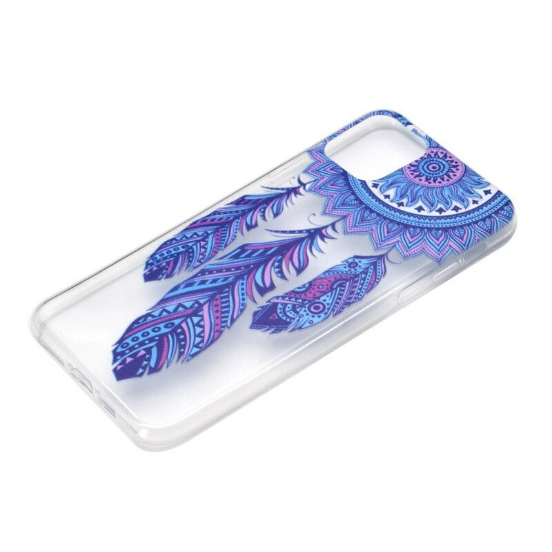 Coque iPhone 13 Attrape Rêves Plumes Bleues